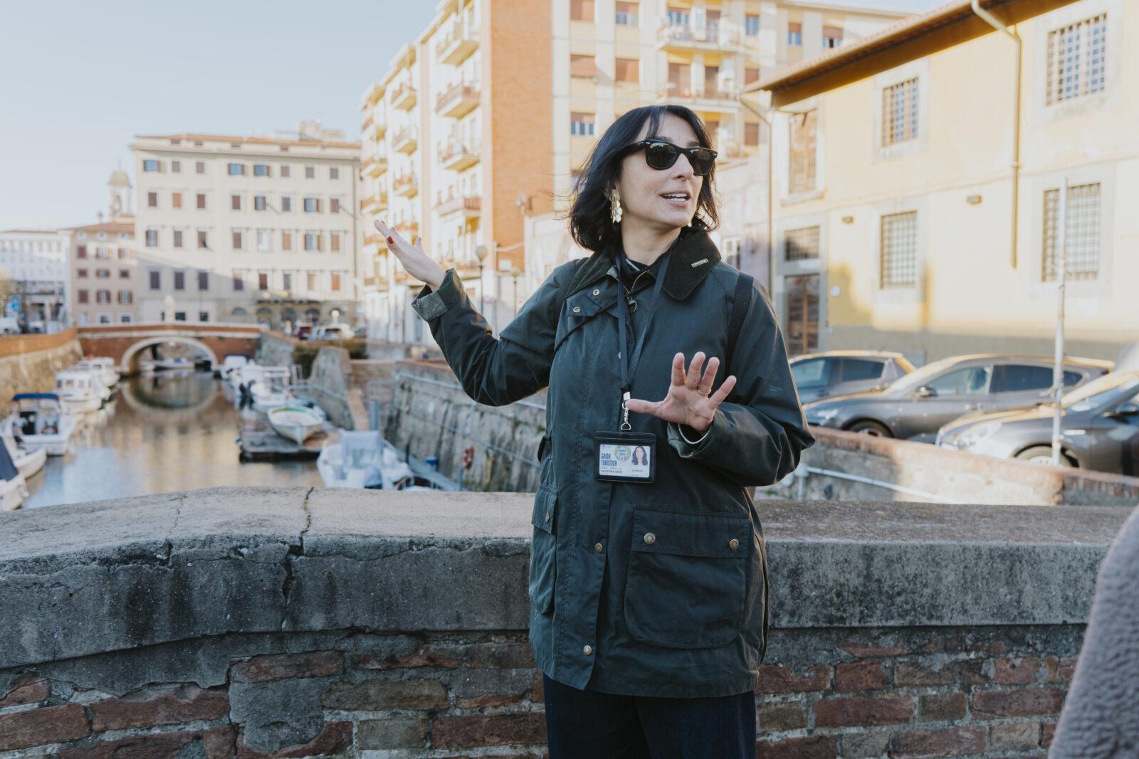 Discovering Livorno with a local guide during a private visit.